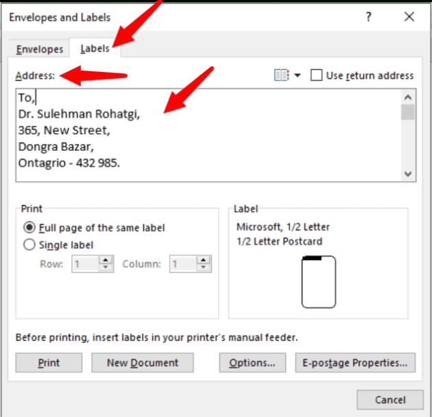 How To Create And Print Labels In Ms Word - Officebeginner Intended For How To Set Up Label Template In Word