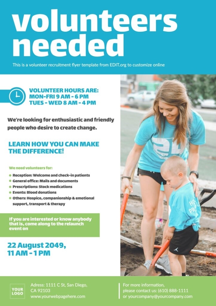 How To Create Volunteers Wanted Signs Online In Volunteer Flyer Template Free