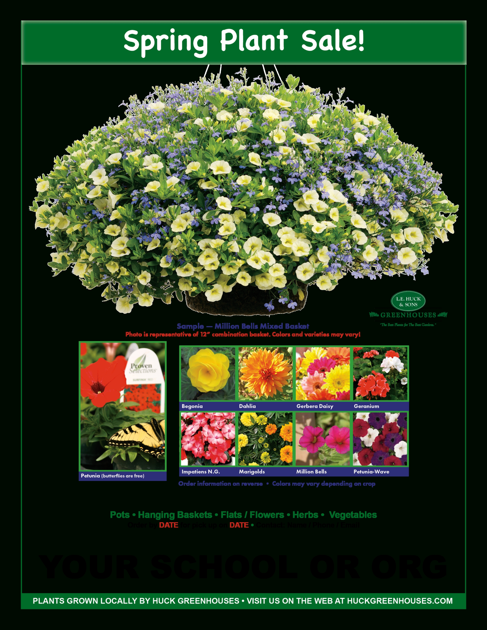 Huck Greenhouses | Marietta, Ohio for Plant Sale Flyer Template