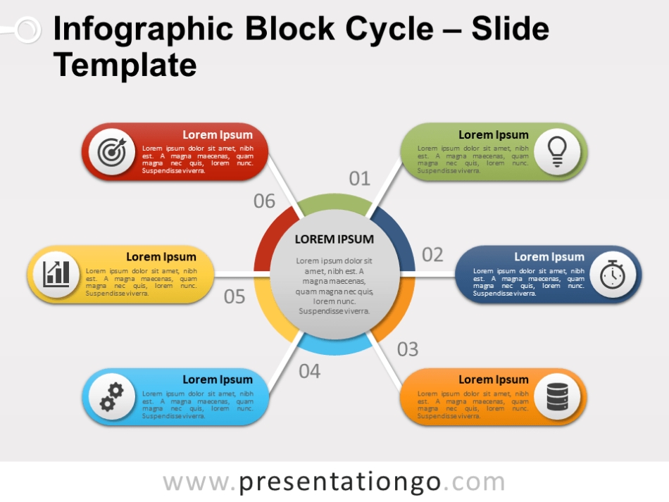 Infographic Block Cycle For Powerpoint And Google Slides With Free Infographic Templates For Powerpoint
