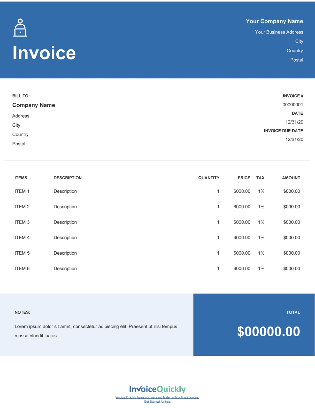 Invoice Template | Download, Customize, And Send Invoices In Minutes Intended For Google Doc Invoice Template