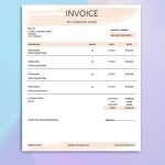 Invoice Template Word Printable &amp; Editable Black And White | Etsy intended for Black Invoice Template