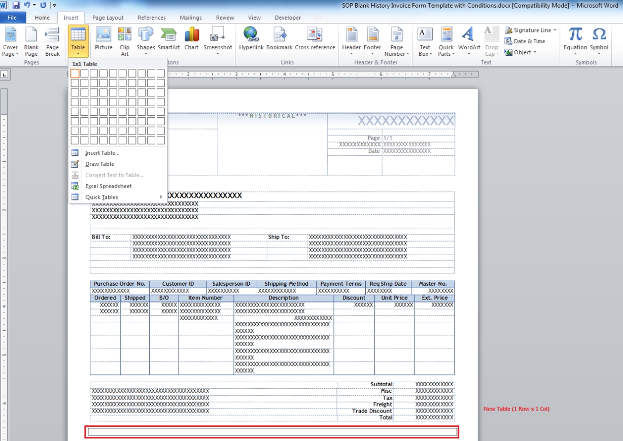 Invoice Templates For Word 2010 - Mertqwi in Invoice Template Word 2010