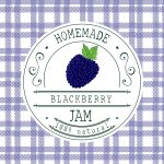 Jam Label Design Template. For Blackberry Dessert Product With Hand in Dessert Labels Template