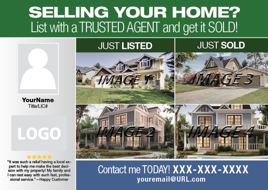 Just Listed Real Estate Postcards For Realtors Within Property Management Postcards Templates