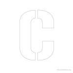 Large Alphabet Stencil Letters Style 1 - Stencil Letters Org regarding Large Letter C Template