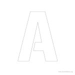 Large Alphabet Stencil Letters Style 1 - Stencil Letters Org within Large Letter Templates