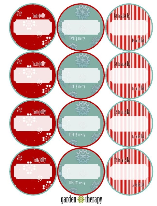 Last Minute Holiday Gifts And Printable Gift Tags - Garden Therapy® regarding Canning Labels Template Free