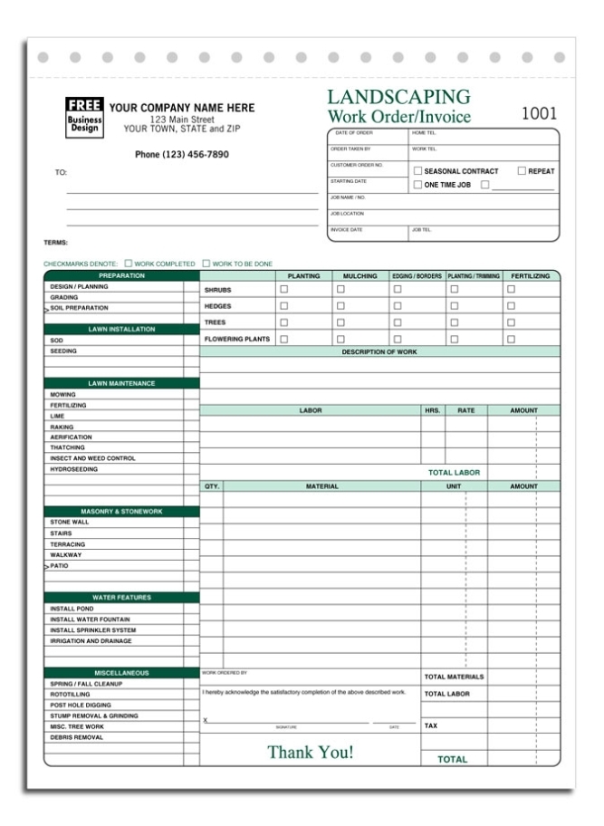 Lawn Care Invoice Template | Invoice Example Intended For Home Health Care Invoice Template