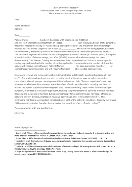 Letter Of Medical Necessity Template Printable Pdf Download throughout Letter Of Medical Necessity Template