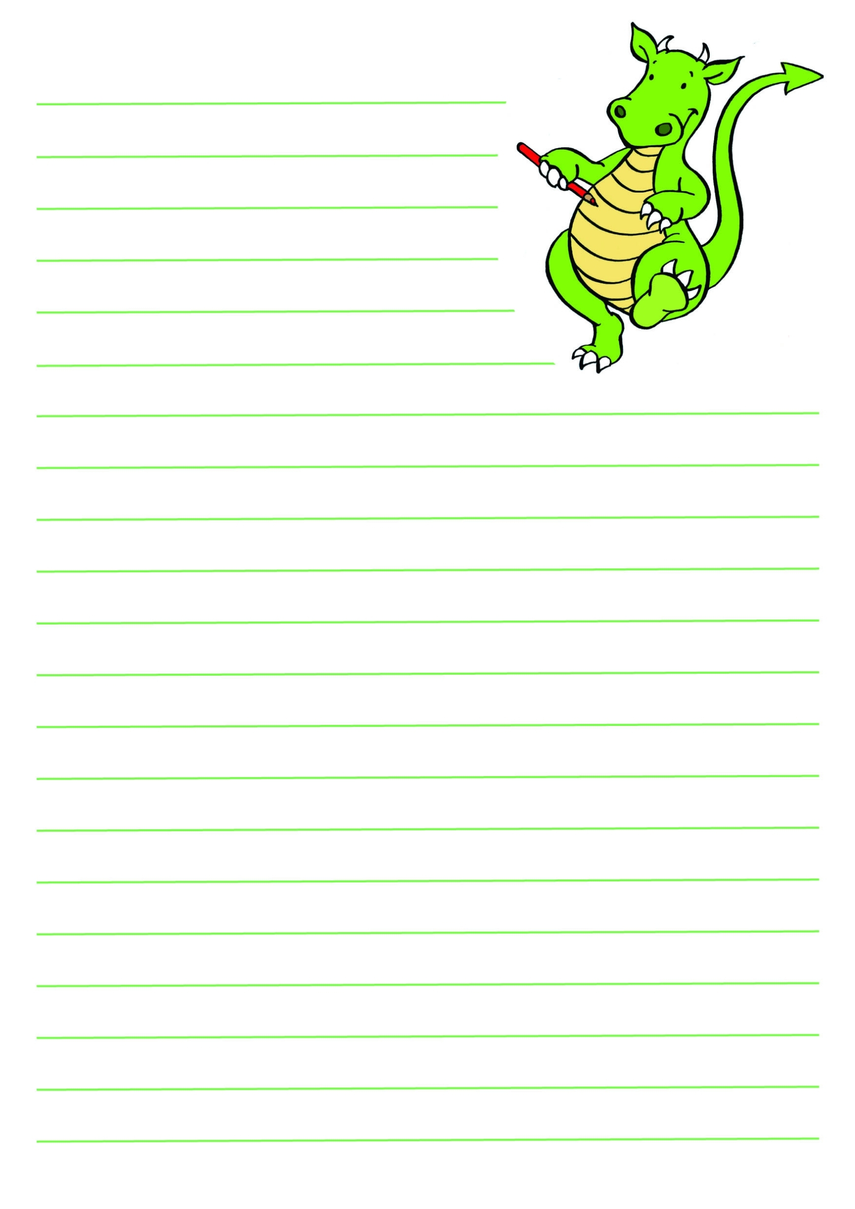 Letter Template For Boys. Download Our Free Dragon Template. For Letter Writing Template For Kids