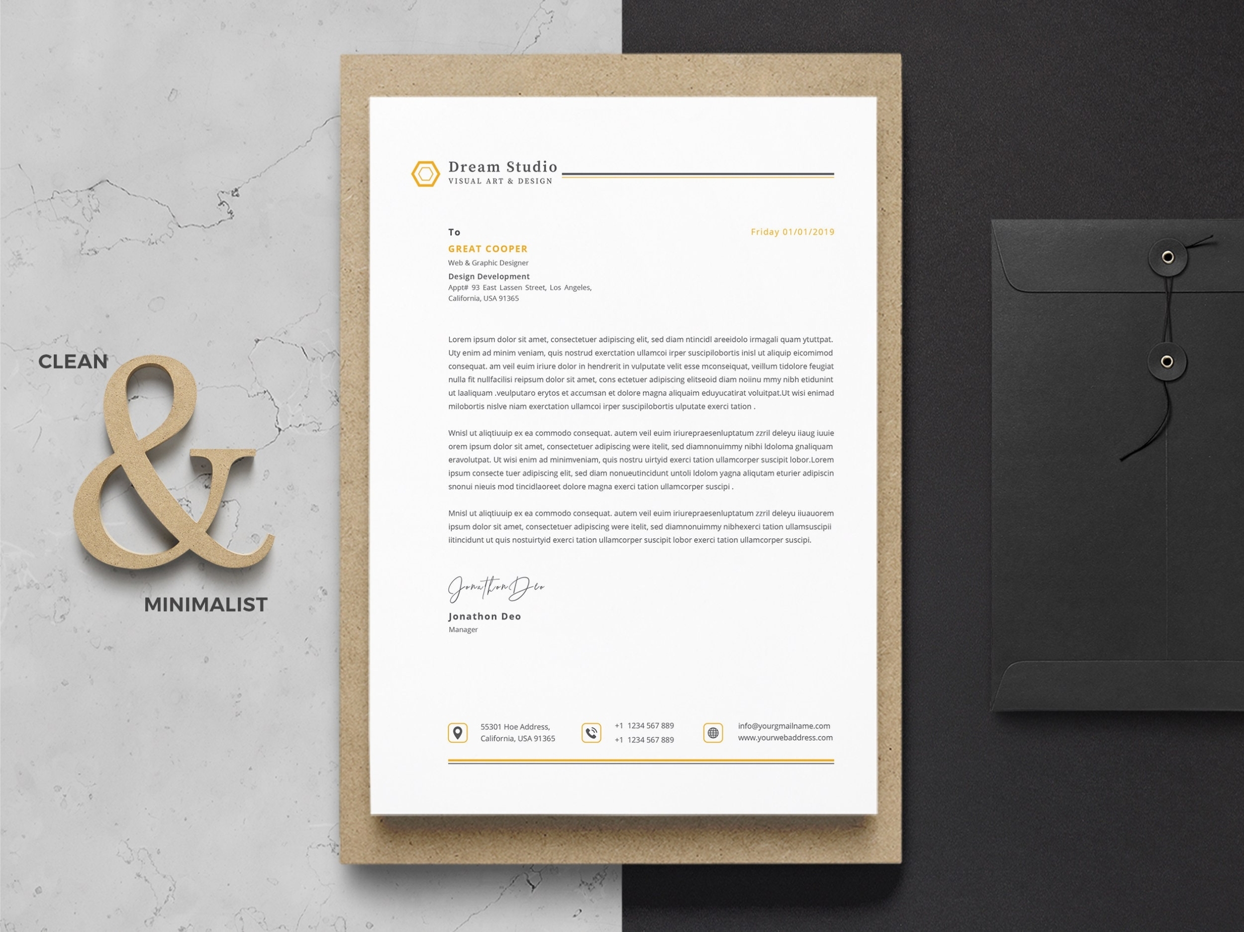 Letterhead Template Word Editable Pdf Printable Business | Etsy With Regard To Personal Letterhead Templates