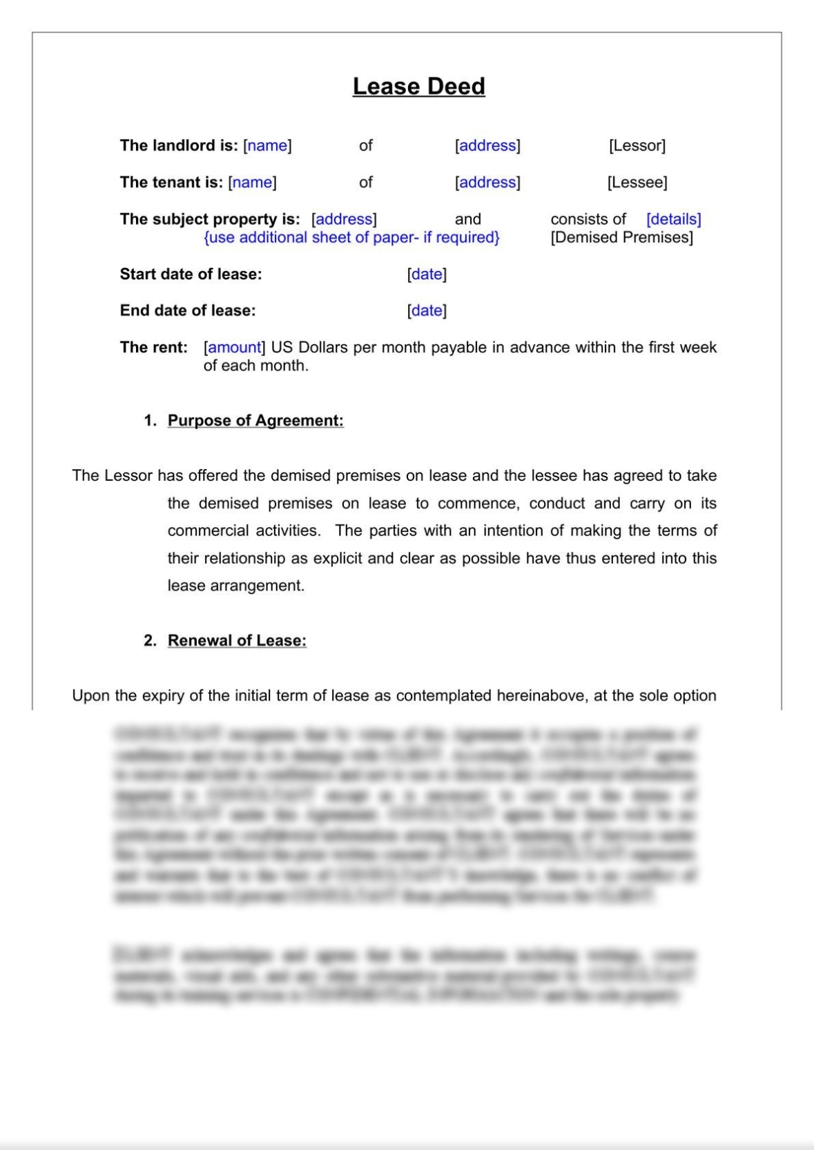 Lexub - Commercial Lease Deed | New Zealand Intended For Rental Agreement Template New Zealand