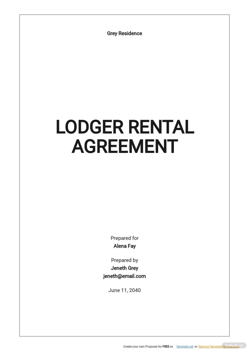 Lodger Agreement Template - Google Docs, Word, Apple Pages | Template regarding Landlord Lodger Agreement Template
