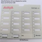 Lot Of 5 Paper Desi Label Strip Partner 18 Euro Series 1 Phone At&amp;T in Avaya Phone Label Template