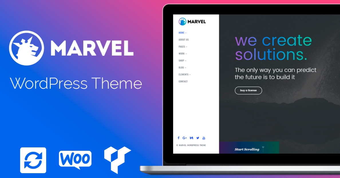 Marvel Responsive Vertical Menu WordPress Theme - Visualmodo Inside WordPress Custom Menu Template