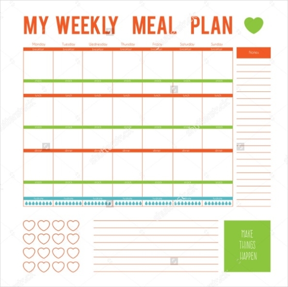Meal Plan Template - 22+ Free Word, Pdf, Psd, Vector Format Download For Weekly Menu Template Word