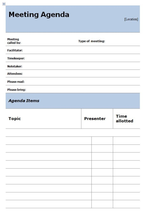Meeting Agenda - Free Microsoft Word Template pertaining to Microsoft Office Agenda Templates
