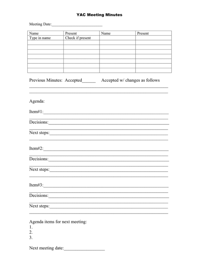 Meeting Minutes Template - Download Free Documents For Pdf, Word And Excel With Minute Of Meeting Template Doc