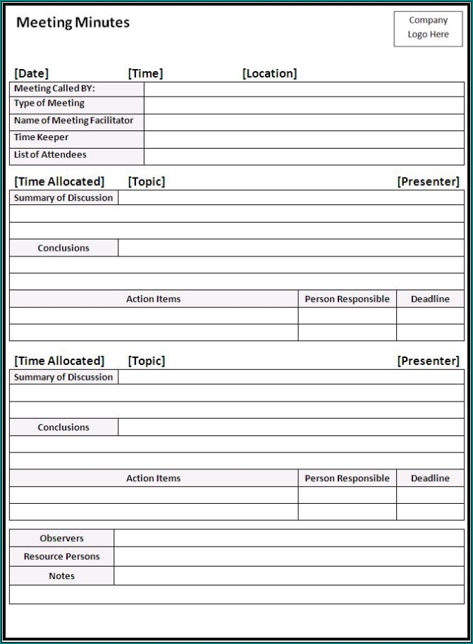 Meeting Minutes Template With Action Items Inside Meeting Notes Template With Action Items