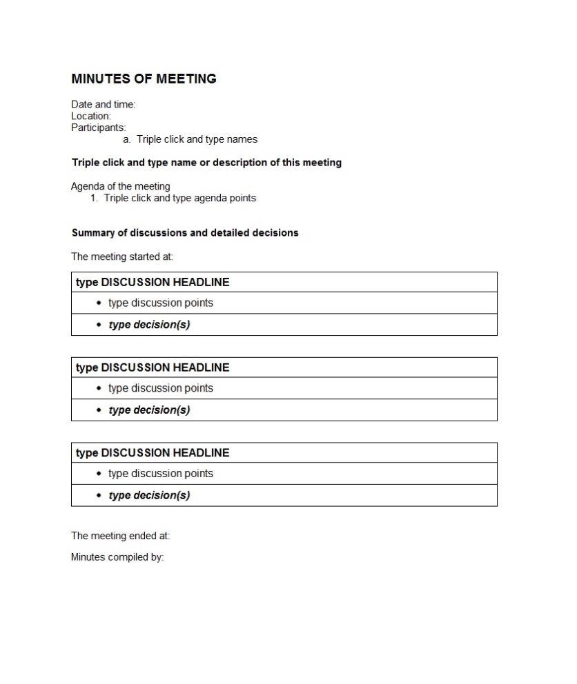Meeting Minutes Word Template ~ Template Sample for Meeting Minutes Template Microsoft Word