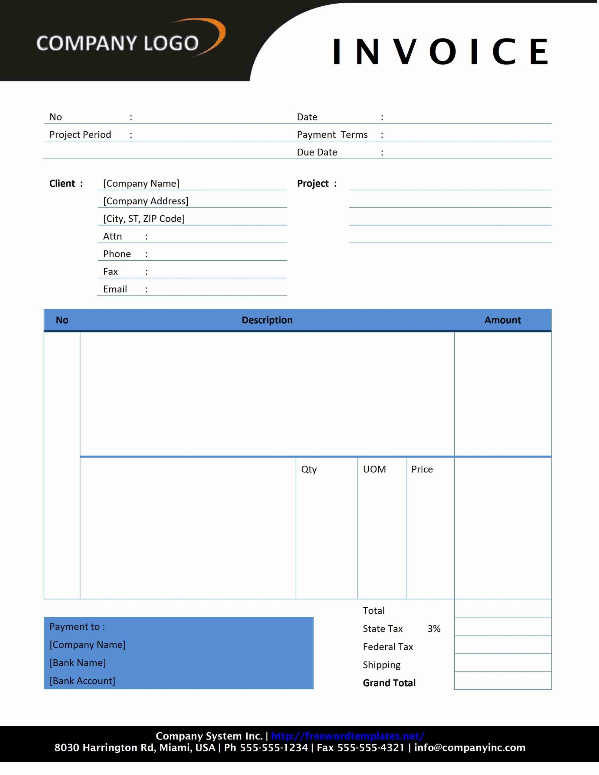 Microsoft Office Template Invoice * Invoice Template Ideas In Free Downloadable Invoice Template