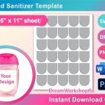 Mini Hand Sanitizer Label Template Svg Dxf Ms Word Docx | Etsy pertaining to Hand Sanitizer Label Template