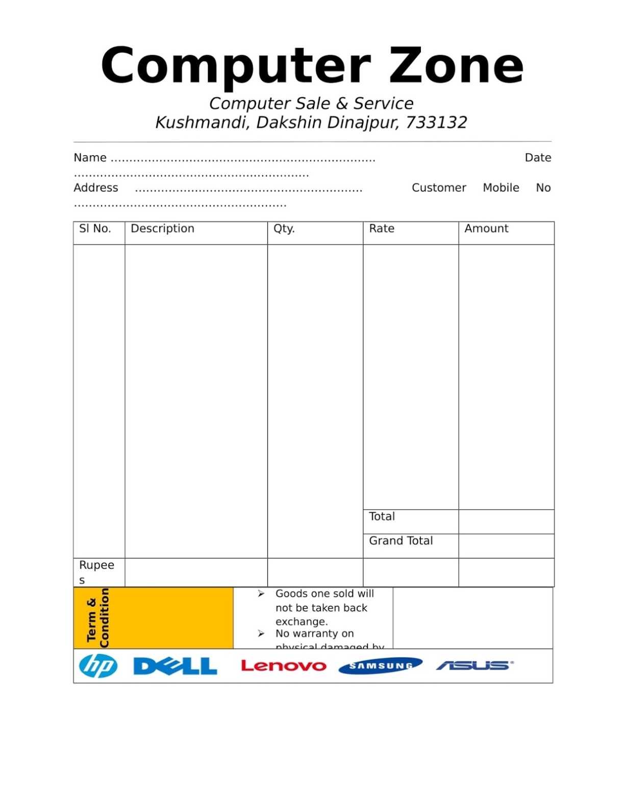 Mobile Phone Invoice Template Within Cell Phone Repair Invoice Template