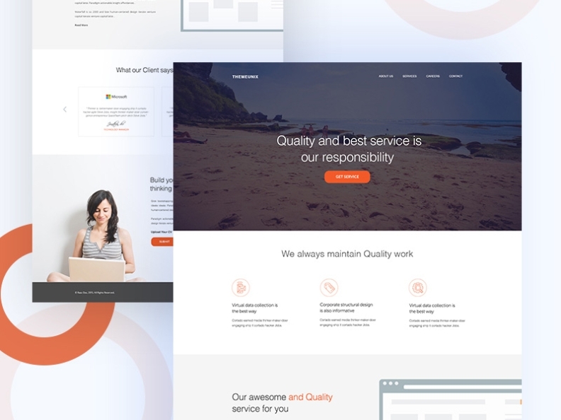 Modern Business Agency Website Template Free Psd - Download Psd Intended For Template For Business Website Free Download