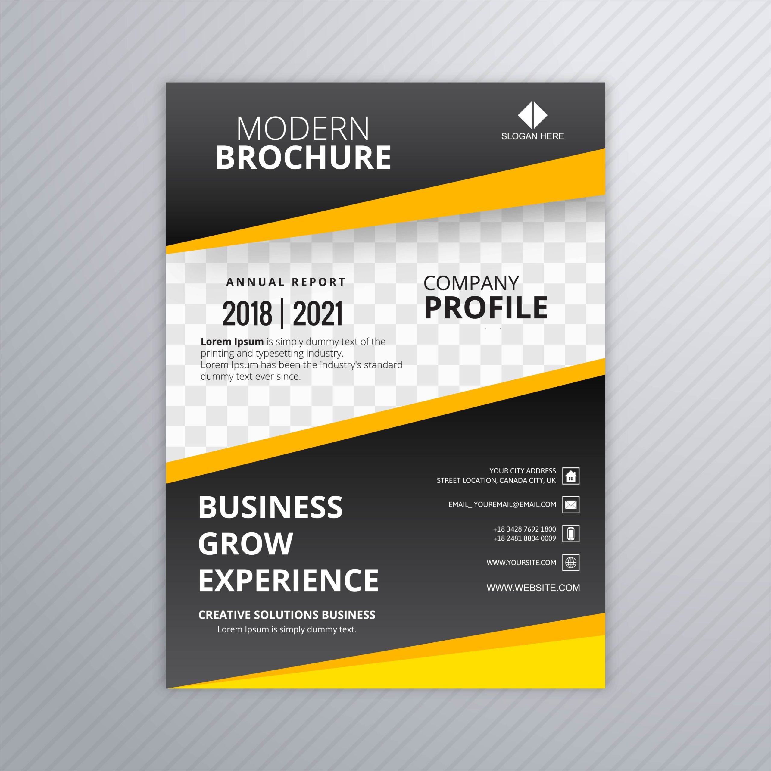 Modern Business Brochure Template Professional Design Illustrati 258576 Intended For Designs For Flyers Template