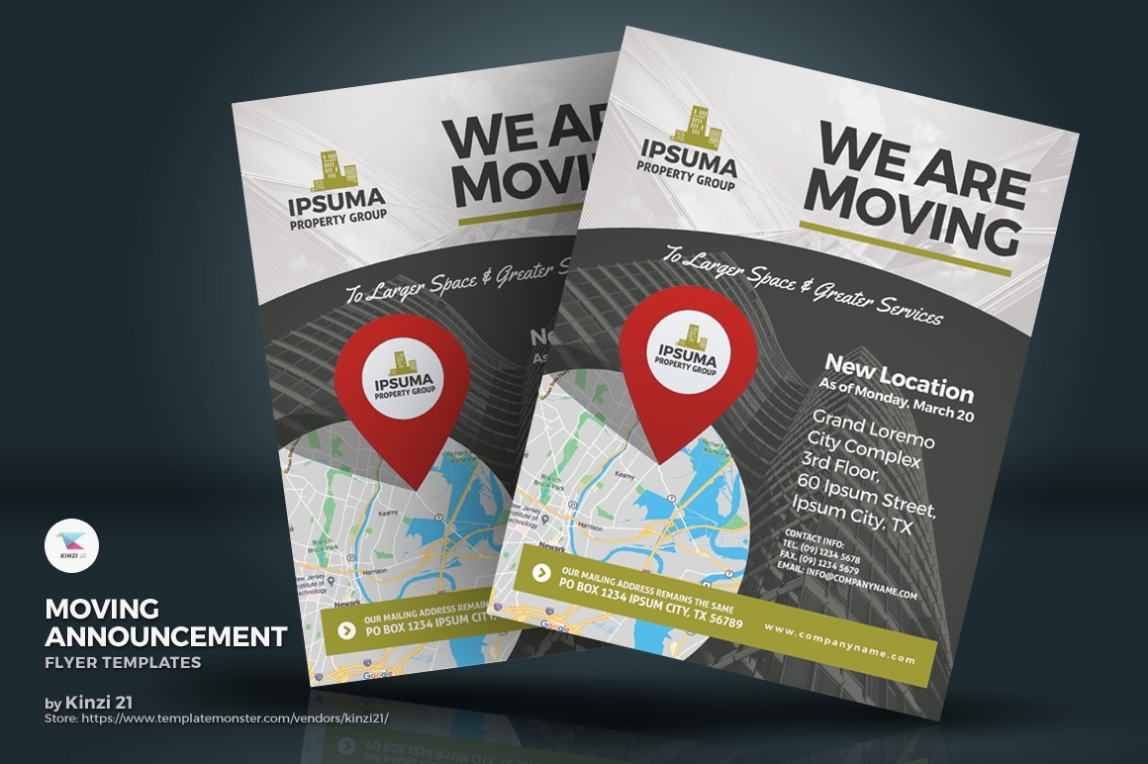 Moving Announcement Flyer - Corporate Identity Template Pertaining To Flyer Announcement Template