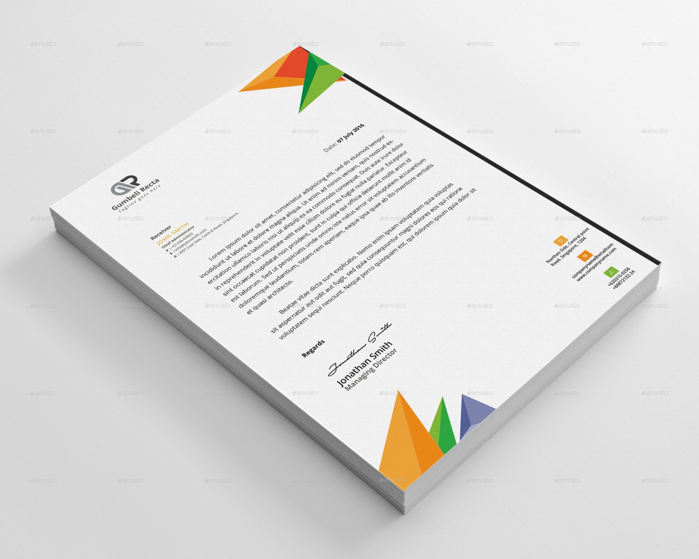 Ms Word Letterhead Template By _Hexathemes | Graphicriver regarding Ms Word Letterhead Template