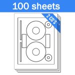 Neato Compatible Cd Dvd Matte Labels On Sheets (2 Labels Per Sheet with Neato By Fellowes Cd Label Template