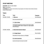 Nonprofit Board Meeting Agenda Template - Sample Templates - Sample regarding Non Profit Board Meeting Minutes Template