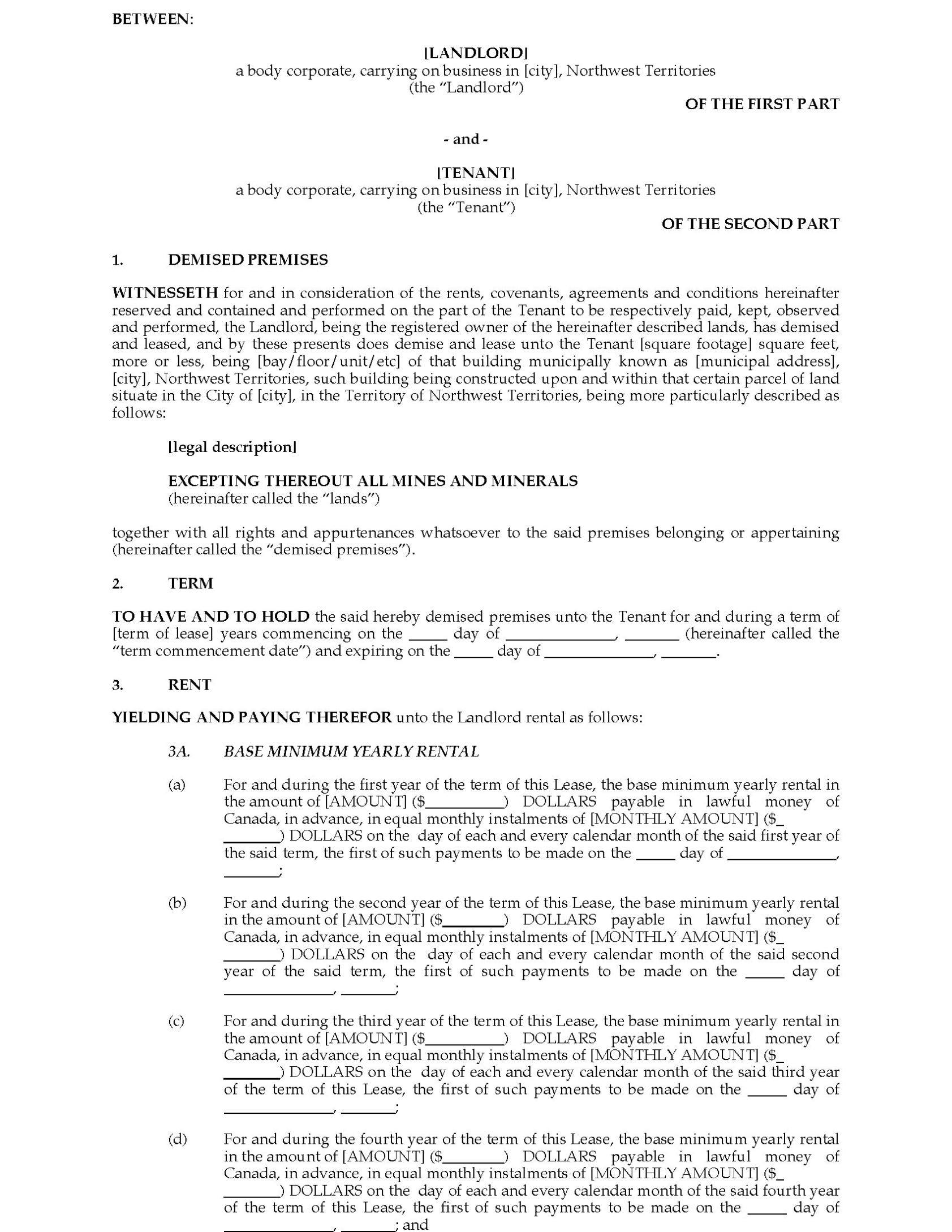 Nwt Commercial Triple Net Lease Agreement | Legal Forms And Business For Rental Agreement Template New Zealand