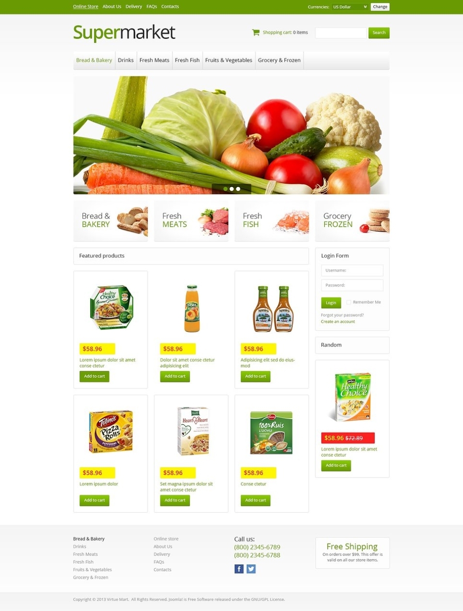 Online Supermarket Virtuemart Template #45942 Intended For Grocery Store Business Plan Template