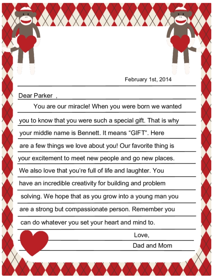 Parent Valentines Letter Free Download With Regard To Template For Love Letter