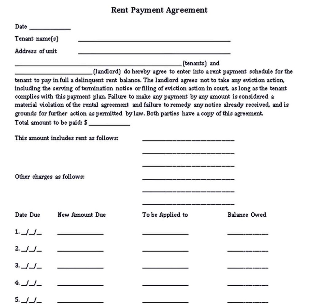 Payment Plan Agreement Template | Room Surf inside Tuition Agreement Template