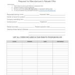 Pennsylvania Request For Manufacturer'S Rebate Offer Download Fillable with Supplier Rebate Agreement Template