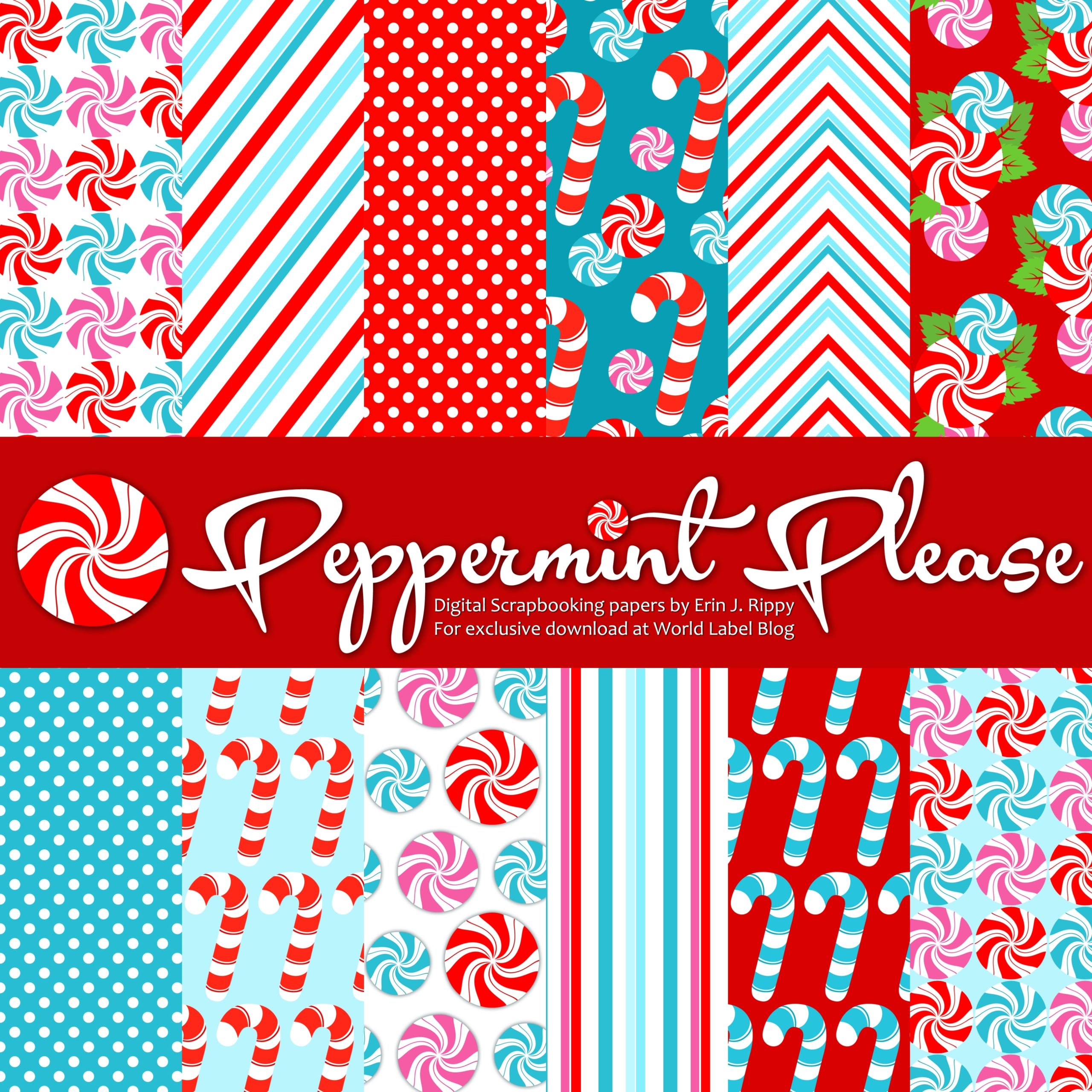 Peppermint Please Christmas Printable Labels & Tags | Free Printable In Xmas Labels Templates Free