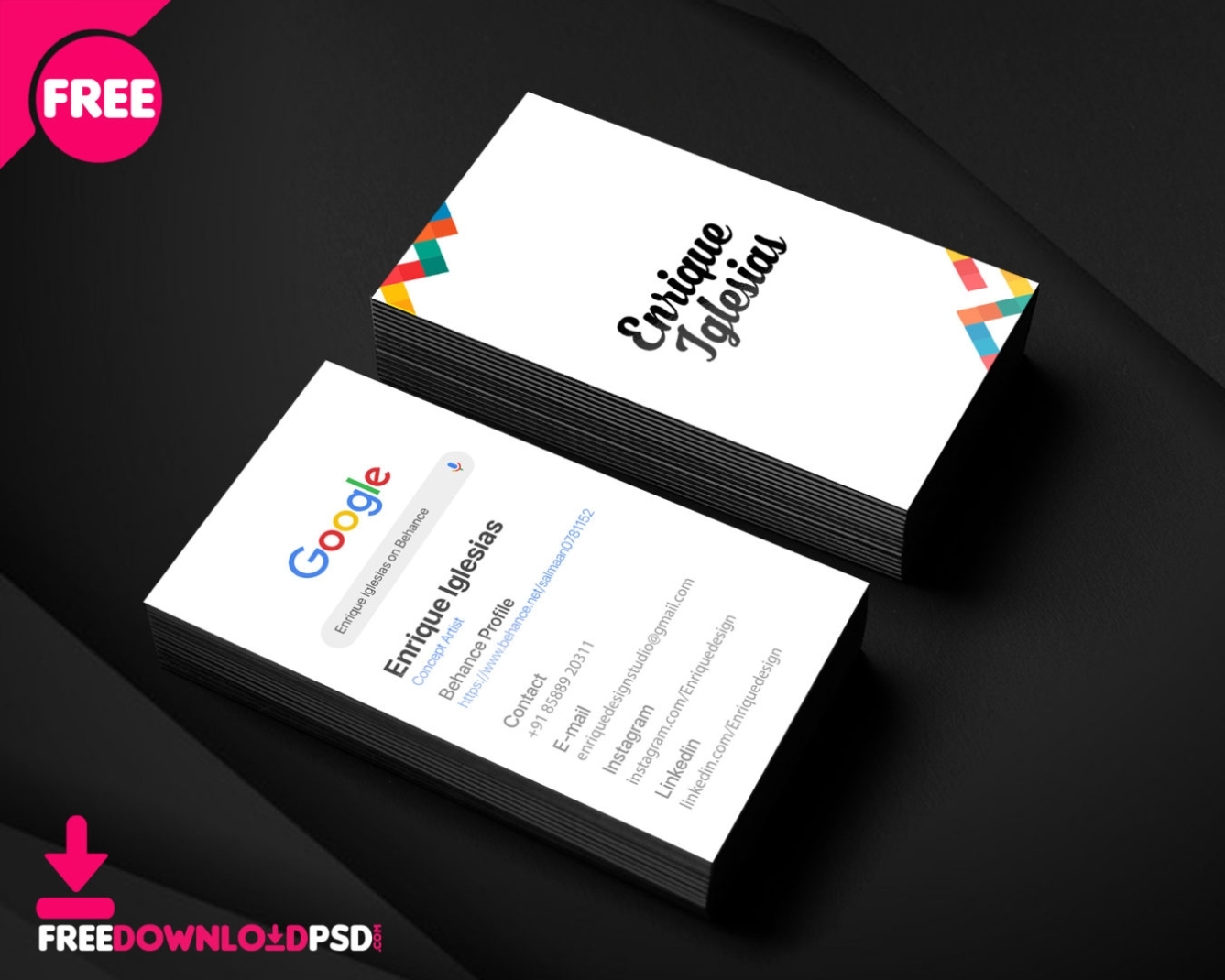 Personal Free Bussiness Card Template | Freedownloadpsd with Free Personal Business Card Templates