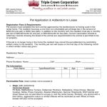 Pet Addendum To Lease Agreement Template / Free Sample Lease Addendums intended for Pet Addendum To Lease Agreement Template