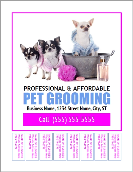 Pet Grooming Bulletin Board Flyer Templates Inside Bulletin Board Flyer Template
