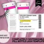 Pill Bottle Lash Label Template Prescription Labels For | Etsy with regard to Pill Bottle Label Template