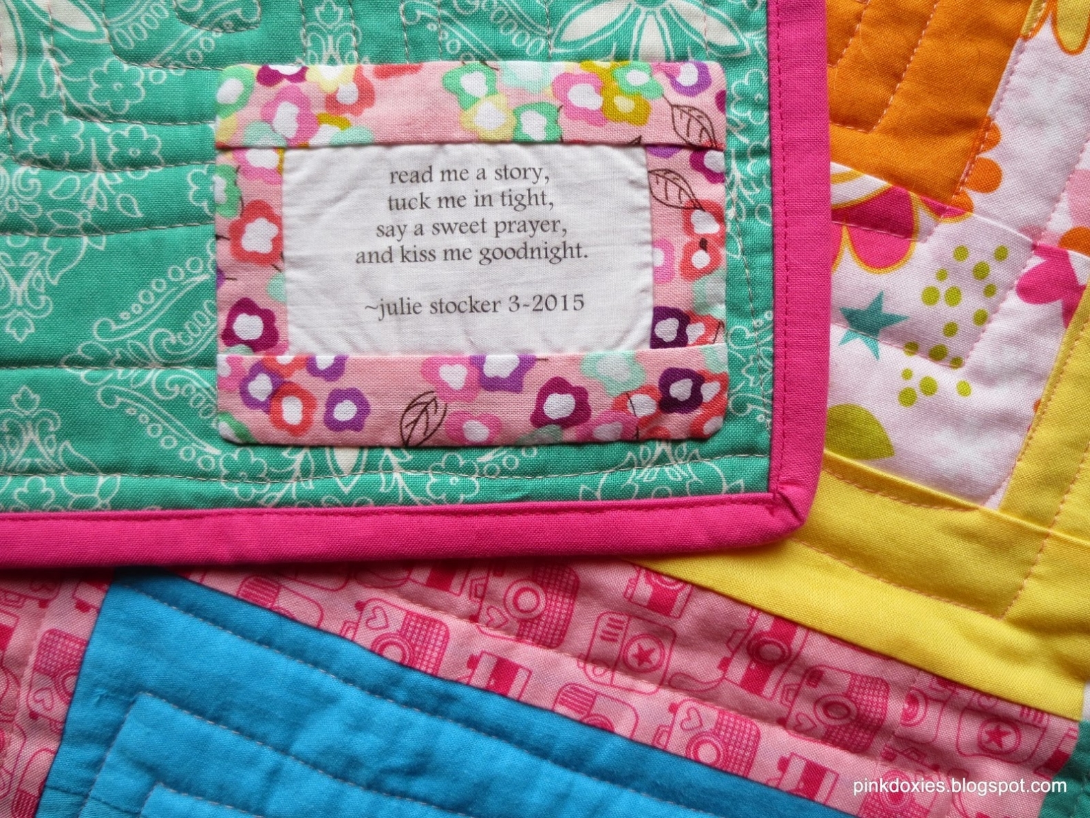 Pink Doxies: Quilt Label Bliss in Quilt Label Template