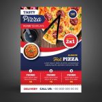 Pizza Delivery Flyer Template With Picture Vector | Free Download in Delivery Flyer Template