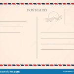 Postcard Template Paper White Texture. Vector Postcard Empty Mail Stamp with regard to Postcard Mailing Template