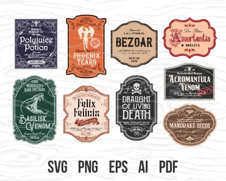 Potion Labels Svg Harry Potter Potion Potion Labels Svg | Etsy With Potion Label Template