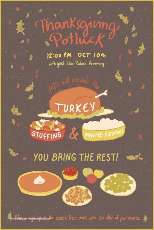 Potluck Flyer Template Free Of 6 Best Of Thanksgiving Potluck pertaining to Potluck Flyer Template