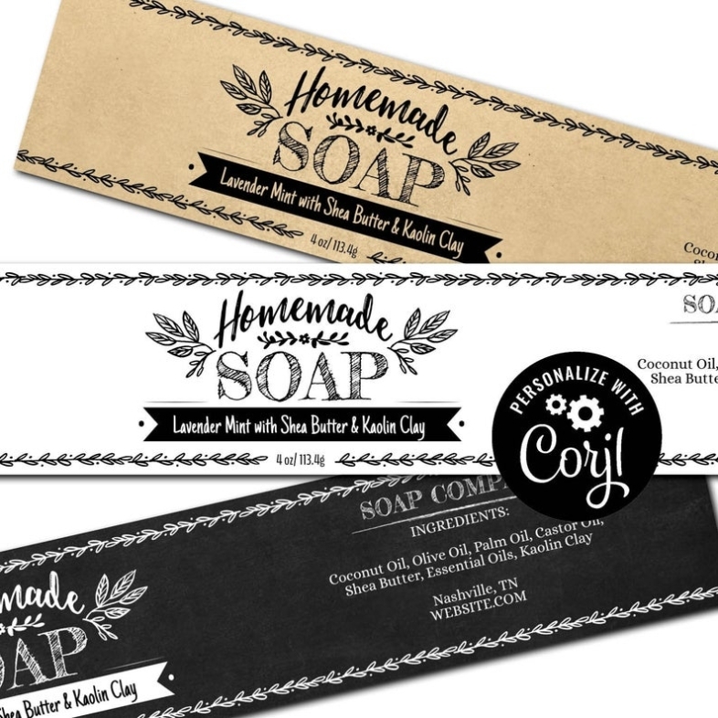 Printable Soap Labels | Editable Templates | Corjl In Free Printable Soap Label Templates